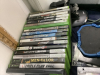 LAUNDRY BASKET FULL OF XBOX 360 GAMES AND CONSOLE - 5