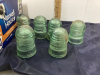 SMALL BOX OF INSULATORS - LIGHT GREEN COLOR - 2