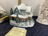 (2) BOXES W/ LIGHTED CHRISTMAS VILLAGE PIECES - INCLUDES A THOMAS KINCAID - 4