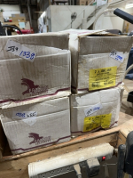 Four cases of 2 inch smooth, shank galvanized nails