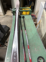 Downhill skis with poles