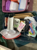 (2) GOOD TOTES W/ KITCHEN ITEMS - STORAGE CONTAINERS, JUICER, TOWELS, HAND MIXER - 2