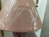 PAIR OF PINK TABLE LAMPS - NON MATCHING SHADES - 4