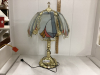 BRASS & GLASS TABLE LAMP - 3