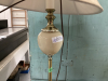 MATCHING FLOOR & TABLE LAMPS - BRASS BASES - 3