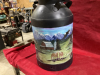 LARGE CREAM CAN WITH PAINTED MURAL - 2