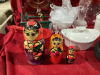 CHRISTMAS FIGURINES, NESTING DOLLS, SALT + PEPPER, SMALL CASSEROLE - 2