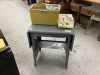 METAL SEWING CABINET & SEWING BASKET W/ NOTIONS