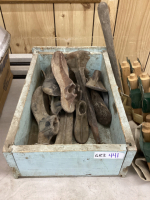 COBBLER SHOE FORMS IN OLD WOOD BOX