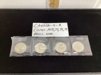 CANADA - (4) $1 COINS - 1976/77/78/70