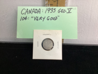 CANADA 1935 GEO V. 10 CENT COIN