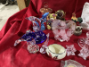 BOX FULL- VASES, KNICK KNACKS, CANDLE HOLDERS,CLOCK, ONE BOOK END, - 4