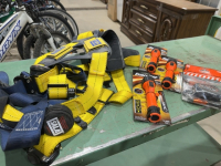 Safety, harness and flashlights