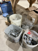 Four pails chain link fence parts