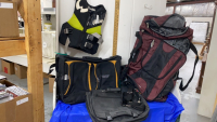 (3) BAGS + LIFE JACKET