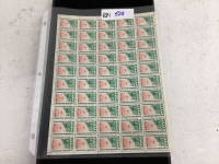 UNCUT SHEET OF CANADA 5 CENT STAMPS - NORTHERN DEVELOPMENT