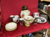 BOX W/CHRISTMAS DISHES, PLATTERS, MUGS, MISC