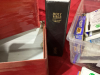 2 BOXES - OFFICE SUPPLIES, BIBLE, TIN PLANTERS - 4