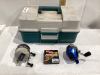 WOODSTREAM TACKLE BOX WITH CONTENTS