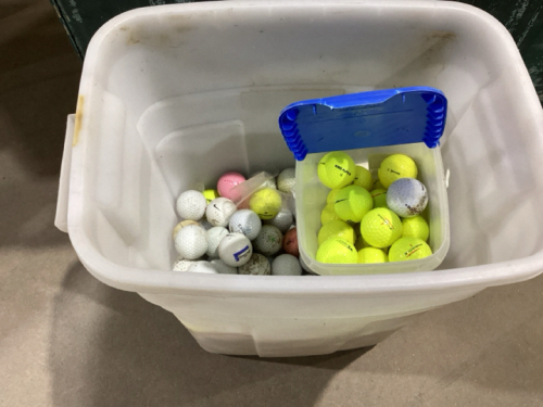 GOLF BALLS - COLOURED AND WHITE