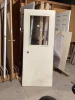 CREAM COLOUR EXTERIOR DOOR WITH WINDOW