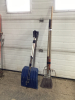 2 BUNDLES -FIRE BROOM, 3 PRONG FORK + 5 PRONG FORK ,WALKING STICKS, SNOW SHOVEL