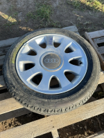 One single tire on aluminum rim