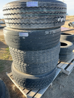 Five transport tires