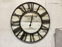 LARGE WALL CLOCK - METAL FRAME