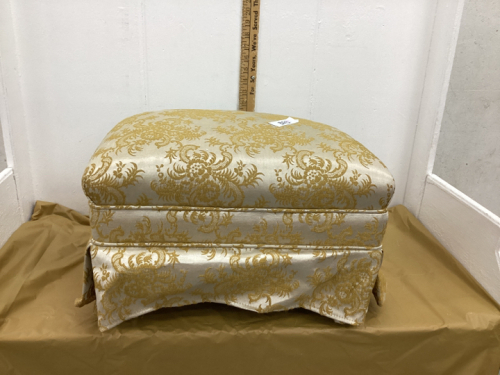 OTTOMAN - GOLD & SILVER TEXTURED MATERIAL