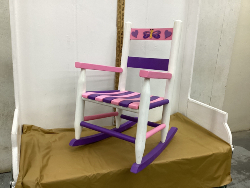 KIDS ROCKING CHAIR - PURPLE & PINK