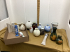 BOX W/ VARIOUS POTTERY VASES