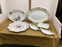 FLAT WITH SMALL CASSEROLE DISHES AND PLATTERS