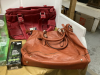 BOX W/ PURSES, WALLETS, LOTIONS - 2