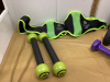 EXERCISE ITEMS - ZUMBA WII BELTS & SHAKER WEIGHTS, SINGLE 3 & 10 LB WEIGHTS - 2