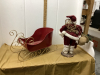 METAL SANTA SLEIGH & STANDING SANTA - 2