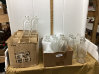 (2) BOXES W/ COLLECTIBLE MILK BOTTLES