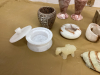 MARBLE DECOR ITEMS - CANDLE HOLDERS, TRINKET BOX, DONKEY, TURTLE - 3