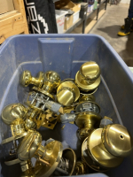 Tub of interior door knobs