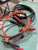 Two sets of booster cables