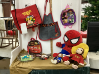 BOX W/ GAMES/SPIDER-MAN STUFFIE, LIGHTWEIGHT BACKPACKS, TODDLER TOYS,