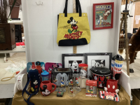 MICKEY & MINNIE MOUSE ITEMS - PICTURES, TOTE BAG, SMALL SLOW COOKER, GLASSES, GO CUPS, SANDWICH GRILL
