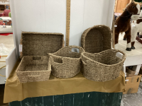 (5) WICKER BASKETS