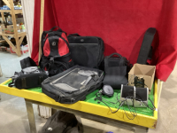 ASSORTED COMPUTER BAGS,CAMERA BAGS, SPEAKERS