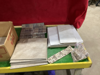 BOX OF ASSORTED FLOOR TILE, AND BACKSPLASH TILE