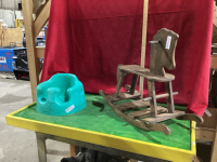 2 PIECES - ROCKING HORSE + BUMBO CHAIR