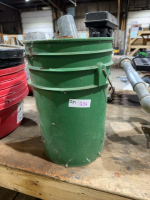 Pail of 2 inch pipe, fittings and connecters