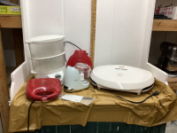 OSTER FOOD PROCESSOR, GEORGE FOREMAN GRIDDLE, MINI WAFFLE MAKER, DONUT MAKER