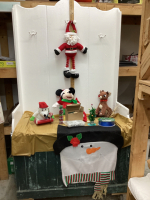 BOX W/ CHRISTMAS DECOR