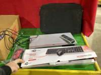 KEYBOARD, TOSHIBA DVD PLAYER, LAPTOP BAG,